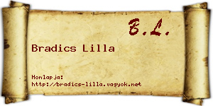 Bradics Lilla névjegykártya